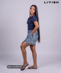 Alternative view of Retro Edge Denim Skort