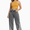 Dual Fade Monochrome Flow Wide-Leg Jeans